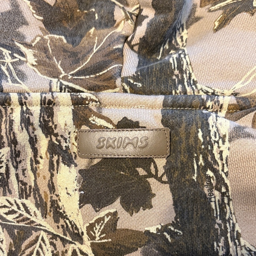 SKIMS/Post Malone Collab Camo Pattern Hooded Zip-Up Sweatshirt - Picture 5 of 5